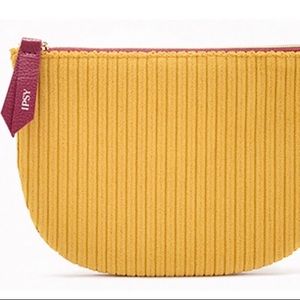 BOGO - 🆕 Ipsy Corduroy Makeup Bag - Gold/Wine